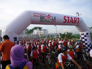 balon gate start finish BICYCLE summarecon bekasi